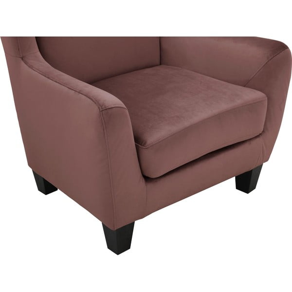 Ružičasti baršunasti naslonjač Zhili - Støraa-image-1