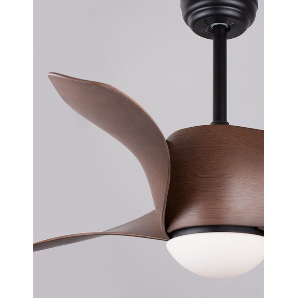 Mat crna/u tamnoj prirodnoj boji metalna LED stropna svjetiljka sa staklenim sjenilom Breeze – Nova Luce-image-1
