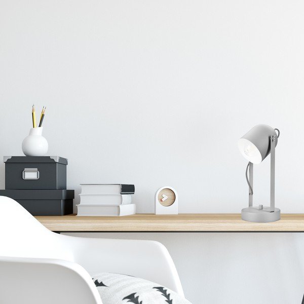 Siva stolna lampa - LAMKUR-image-1