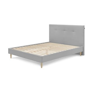 Svijetlo sivi tapecirani bračni krevet s podnicom 180x200 cm Tory - Bobochic Paris