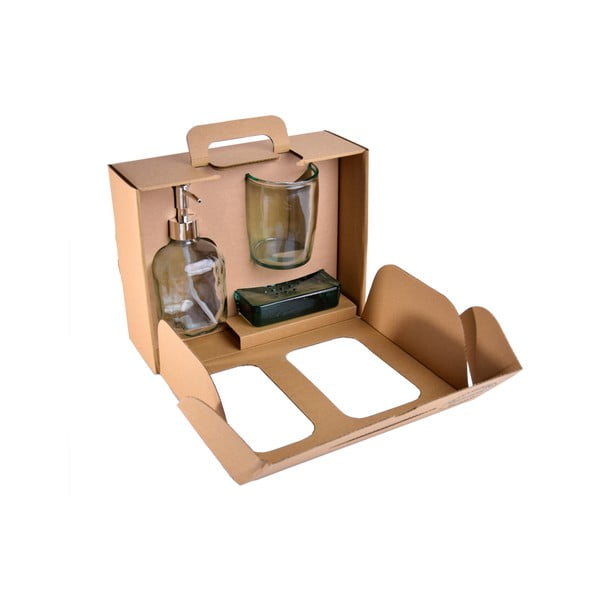 Stakleni set pribora za kupaonicu Bubbles – Ego Dekor-image-4