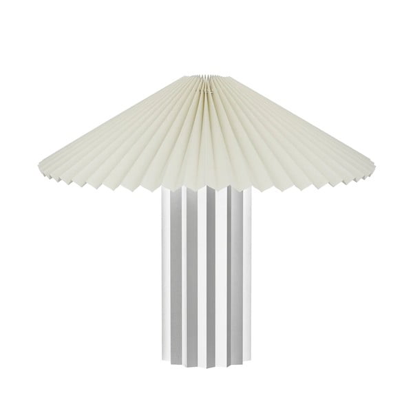 Bijela/u srebrnoj boji stolna lampa s mogućnosti zatamnjivanja s tekstilnim sjenilom (visina 36 cm) Taite – Blomus