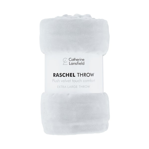 Svijetlo sivi prekrivač od mikropliša 200x240 cm Raschel – Catherine Lansfield-image-2