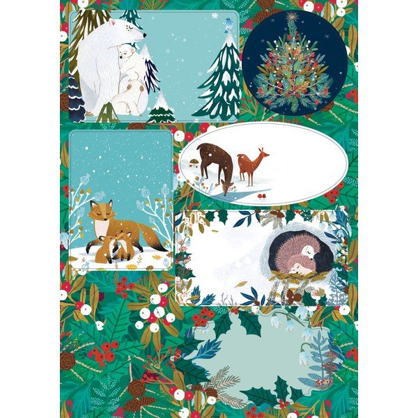 Poklon naljepnice u setu s božićnim motivom Snowy Sanctuary – Roger la Borde-image-1