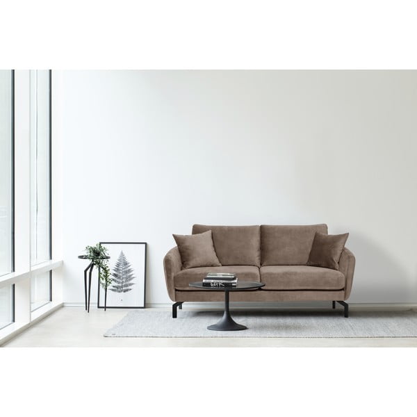 Smeđe-siva sofa s baršunastom površinom Scandic Magic, širine 190 cm-image-1