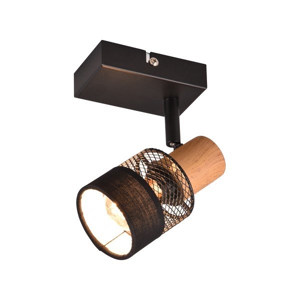 Crna/u prirodnoj boji zidna lampa ø 7 cm Nandini – Trio-image-1