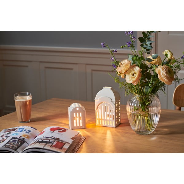 Bijeli keramički svijećnjak Kähler Design Urbania Lighthouse Tivoli-image-1