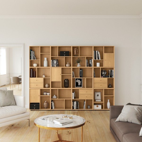 Modularni sustav polica u dekoru hrasta u prirodnoj boji 70x70 cm Z  – Tenzo-image-1