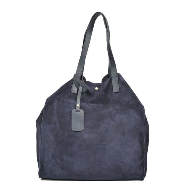 Plava kožna torbica Carla Ferreri Ashley Mento
