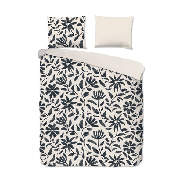 Crna/bež pamučna posteljina za bračni krevet/za produženi krevet 200x220 cm Emilia – Good Morning