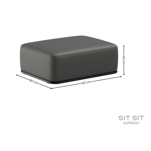Tamno sivi vrtni tabure Straw – Sit Sit-image-3
