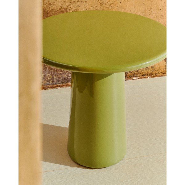 Okrugao vrtni stolić za kavu betonski ø 65 cm Albanella – Kave Home-image-3