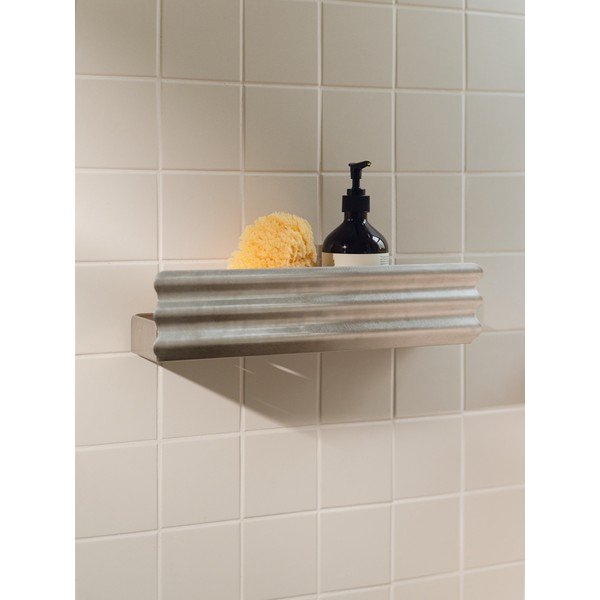 Zidna kupaonska polica od nehrđajućeg čelika u srebrnoj boji Olbi – noo.ma-image-1