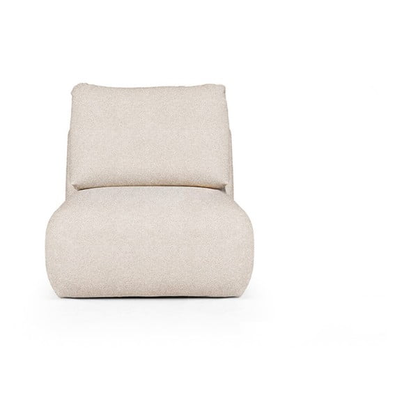 Krem fotelja od bouclé tkanine Mirel – Rodier