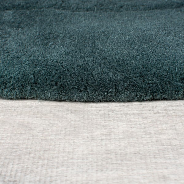 Plavozeleni ručno rađen vunen okrugao tepih ø 160 cm Shard Teal – Flair Rugs-image-4