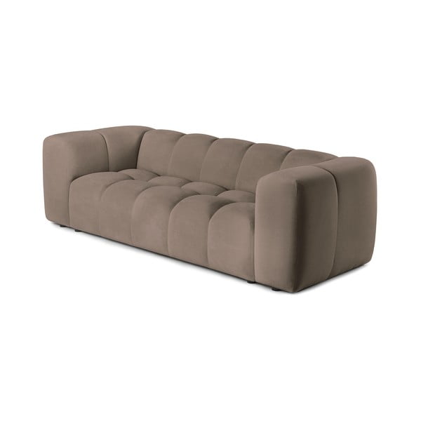 Smeđe-siva baršunasta sofa 225 cm Cube – Bonami Selection-image-2