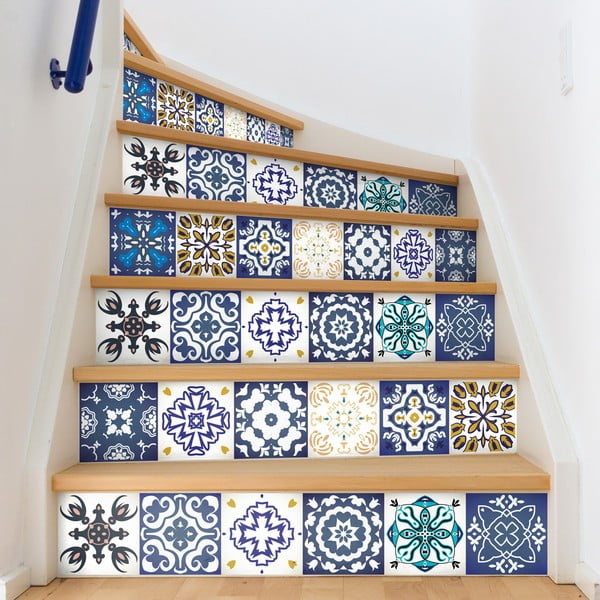 Set 2 naljepnice za stepenice Ambiance Gelino, 15 x 105 cm