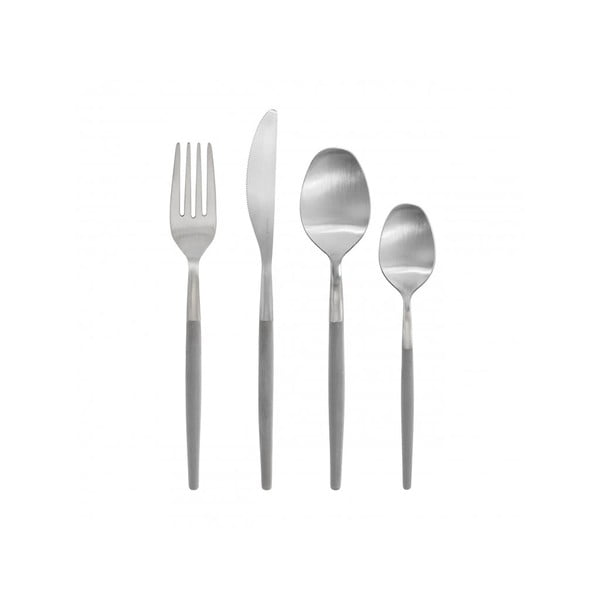 Svijetlo sivi/u srebrnoj boji pribor 16 kom od nehrđajućeg čelika Maxime – Blomus