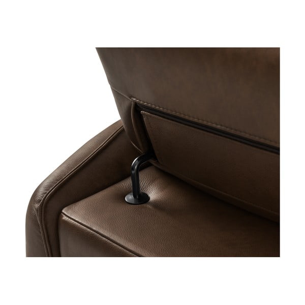 Tamno smeđa kožna sofa 103 cm Hubble – Windsor & Co Sofas-image-1