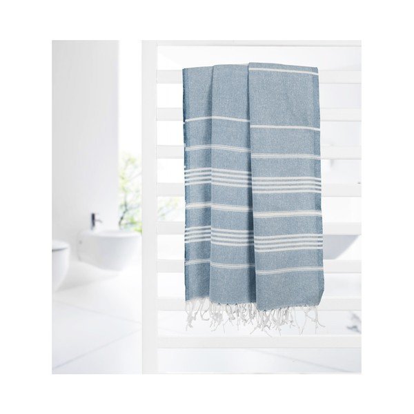 Plavi hamam ručnik Kate Louise Classic, 180 x 100 cm-image-2