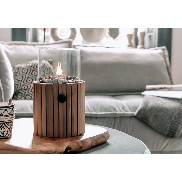 Plinska svjetiljka od tikovine Cosi Scoop Timber, visina 30 cm-image-4