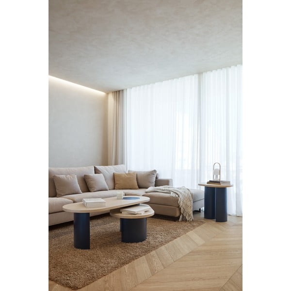 Plavi/u prirodnoj boji stolić za kavu u dekoru jasena 50x120 cm Nori – Teulat-image-1