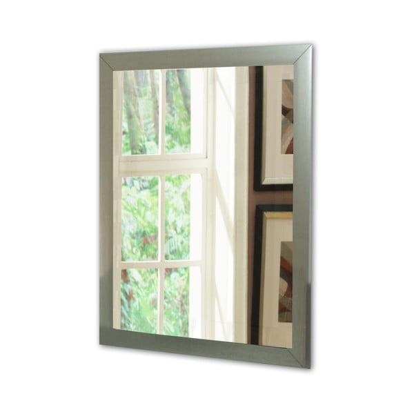 Zidno zrcalo s okvirom u srebrnoj boji oyo koncept, 40 x 55 cm
