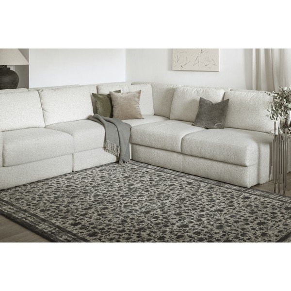 Antracitno sivi vunen tepih 200x300 cm Agnus Classic – Agnella-image-1