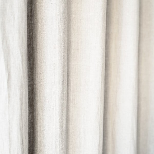 Krem bijela lanena zavjesa s tunelom Linen Tales Night Time, 275 x 140 cm-image-1