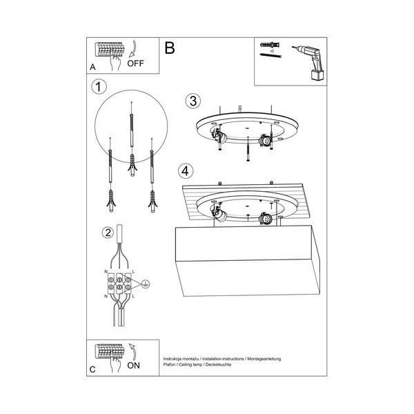 Siva stropna lampa Sollux Mitra Ceiling-image-4