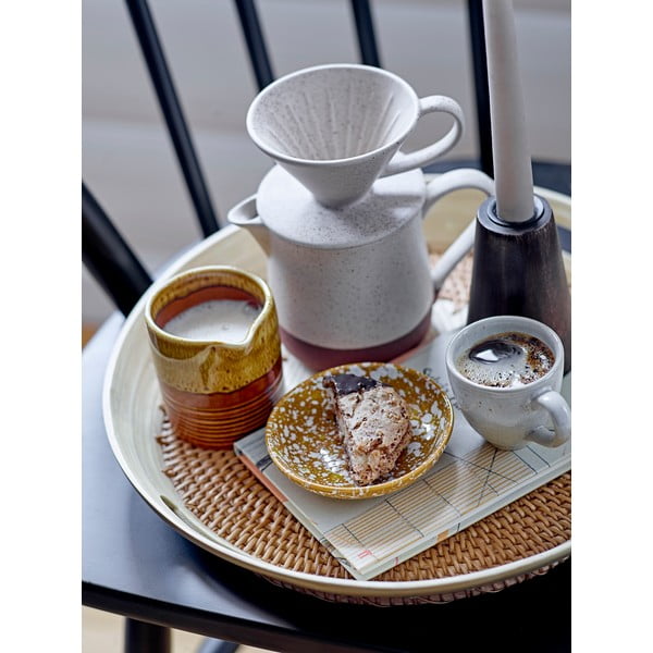 Smeđe-bijeli keramički lončić za kavu s kapaljkom Bloomingville Franz, 500 ml-image-1