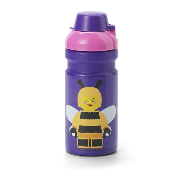 Ljubičasta dječja boca 390 ml Bee – LEGO®