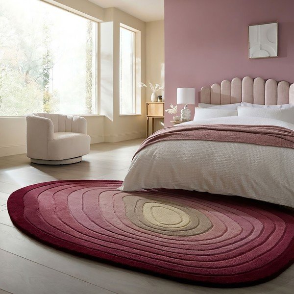 Ljubičasti ručno rađen vunen tepih 200x290 cm Puddle Ombre  – Flair Rugs-image-1