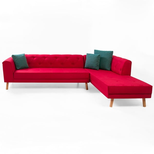 Crvena sofa desni kut Balcab Home Anna