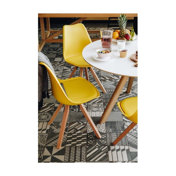 Set od 2 žute stolice s postoljem od bukovog drveta Bonami Essentials Gina-image-2