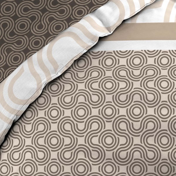 Smeđa pamučna posteljina za bračni krevet/za produženi krevet s uključenom plahtom/6-dijelna 240x220 cm Pacha – douceur d'intérieur-image-2