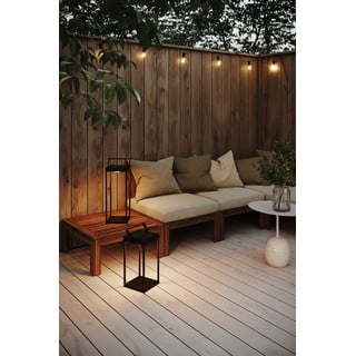 Crna LED lanterna sa solarnim panel/s USB za eksterijer (visina 42 cm) Pure – Markslöjd