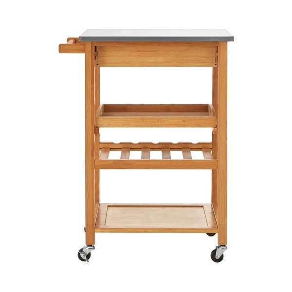 Od bambusa kolica za posluživanje na kotačima 41x58 cm Harlow – Premier Housewares-image-4
