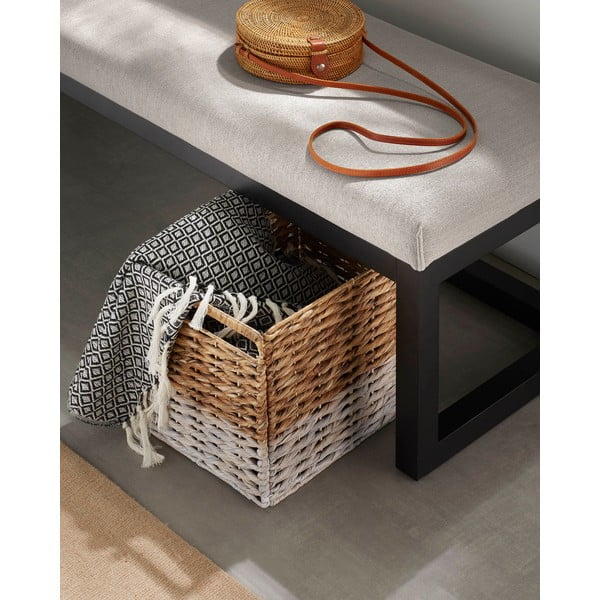 Crna/sivo-bež klupa Loya – Kave Home-image-1