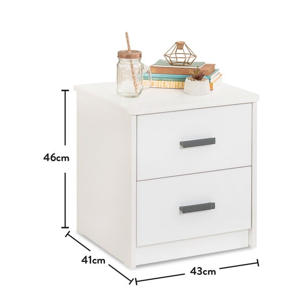 Bijeli noćni ormarić Classic – Kalune Design-image-1