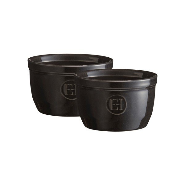 Set od 2 kalupa za ramequine u crnoj boji Emile Henry N°9