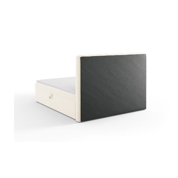 Bež boxspring krevet s prostorom za pohranu 180x200 cm Gina – Milo Casa-image-4