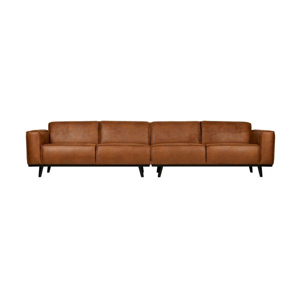 Smeđa sofa od imitacije kože 372 cm Statement – WOOOD
