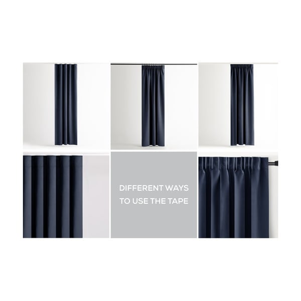 Tamno plava zavjesa za djelomično zamračenje 140x245 cm Kierra – Restilo-image-3