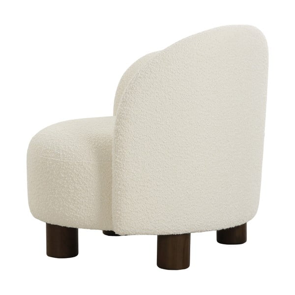 Bijela fotelja od bouclé tkanine Honolulu – House Nordic-image-3