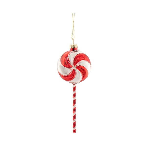 Stakleni ukas za božićno drvce 2,5 cm Christmas Lollipop – Sass & Belle