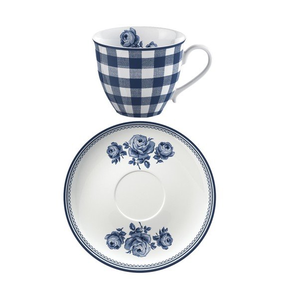Porculanska šalica s tanjurićem Creative Tops Vintage Indigo, 200 ml-image-1