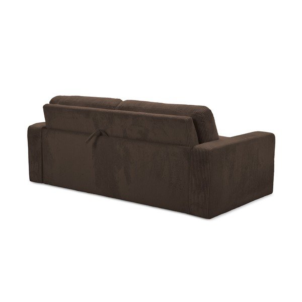 Smeđa sklopiva sofa od samta 195 cm Nona – Makamii-image-4