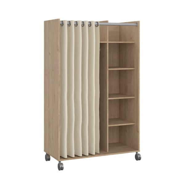 Bež/u prirodnoj boji ormar u dekoru hrasta 100x160 cm Kit – Tvilum-image-1