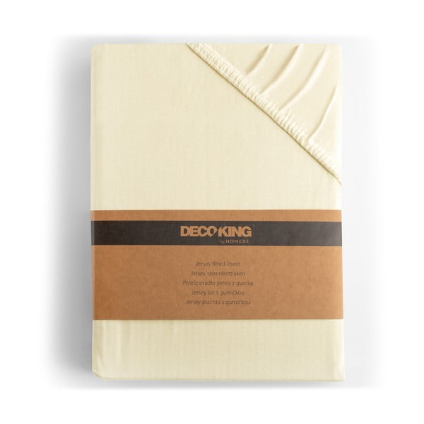 Krem plahta s gumom od jeseya 140x200 cm Amber – Restilo-image-4